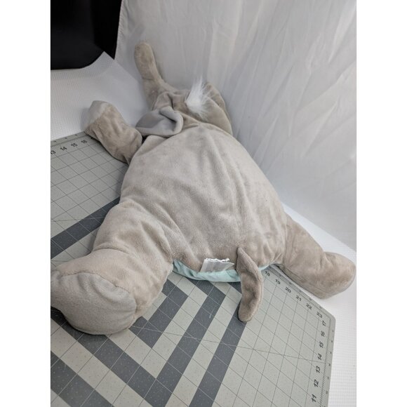 Jay At Play Elephant Plush Microbead Pillow Gray About 26 Inch Long Stuffed - Picture 7 of 15
